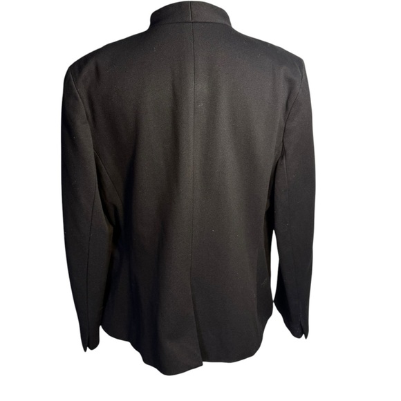 J. Crew Black Blazer with Collarless V-Neck and Textured Fabric - Picture 3 of 9